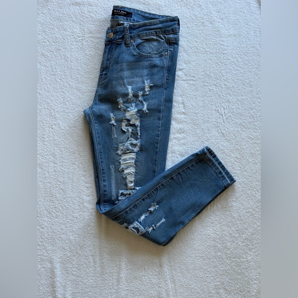 Wax Jean Women's Distressed Denim Jeans